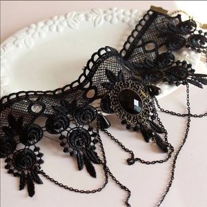 Black choker necklace